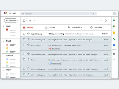 Exploring Gmail UI Design 💌 designpractice gmail learningbyexample ui