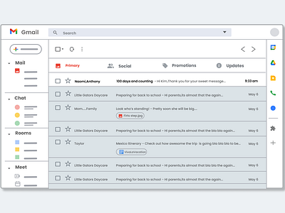 Exploring Gmail UI Design 💌 designpractice gmail learningbyexample ui