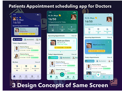 Appointment Scheduling App 3d animation branding graphic design logo motion graphics ui