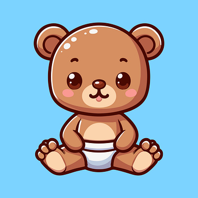 Cute bear sitting cartoon vector honey