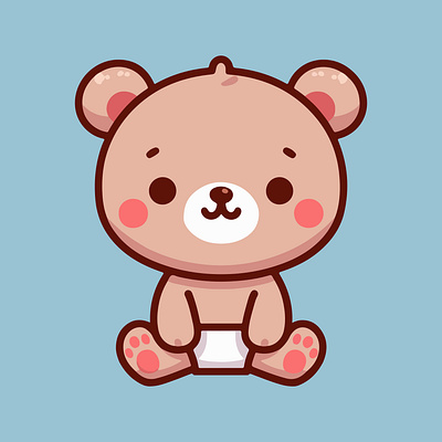 Cute bear sitting cartoon vector honey