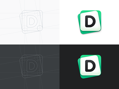 Diffchecker logo 3d app icon desktop app gradients icon logo mac soft shadows