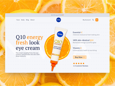 Nivea WebSite Redesign beauty interface nivea redesign skin care ui design web design