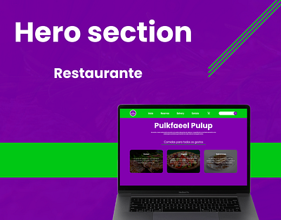 Pulkfaeel Pulup - Hero Section - Restaurante design dinner figma food green hero section purple restaurant ui ui design uix user experience ux ux design web web design web site