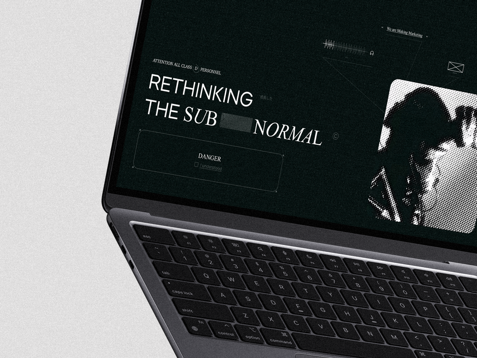 marketing landing page \ NIMKA 2024 black clean cool dark mode landing page minimalistic modern simple ui unique website white
