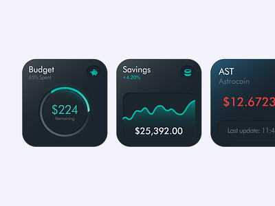 Finance Widgets app ui widgets