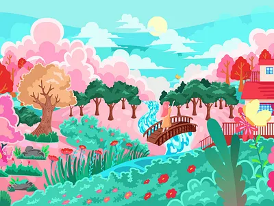 Spring animation dekstop wallpaper live wallpaper motion graphics vernal equinox