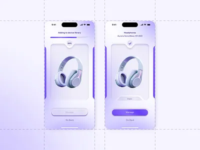 Aurora Device Library app design device library phone ui