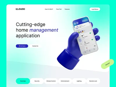 Promotional Landing page figma website landing page promotional landing page smart home app ui ux website design ui