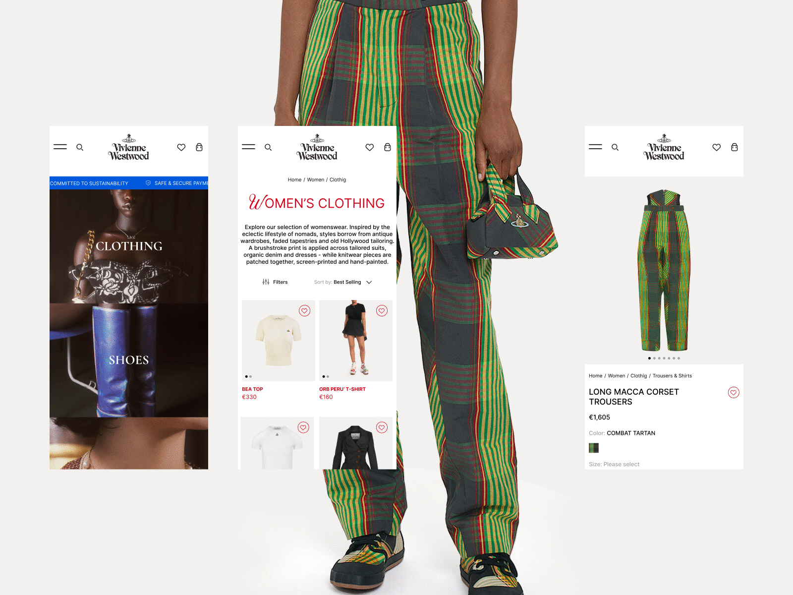 Catalog/Product Page Design / Mobile / Vivienne Westwood app app design brand clothes design figma graphic design layout mobile product shop typography ui ui design uiux ux ux design uxui web web design