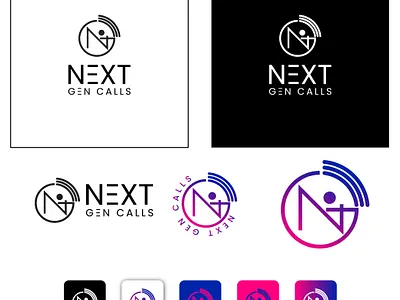Next Gen Calls modern minimalist logo design branding creative logo design fiverr graphic design illustration logo logo design logo maker
