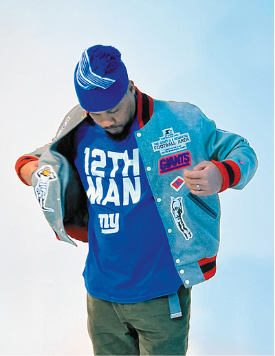 NY Giants Sixteen West collection for Starter apparel apparel design athletics graphic design illustration screen printing sports streetwear