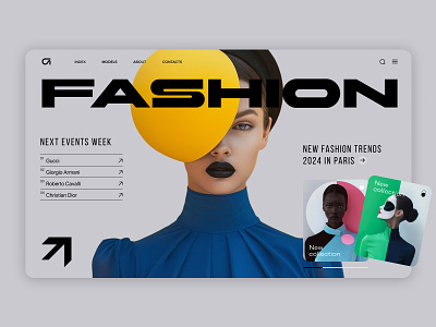 Fashion concept design fashion graphic design landig page landing minimalism ui