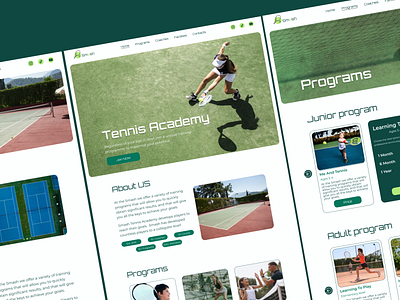 SMASH | TENNIS ACADEMY | WEBSITE DESIGN ui ux web design