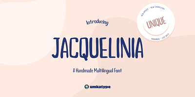 Jacquelinia - Script Display Font cartoon font cute font cyrillic display font doodle font font design fun font handwritten joyful font modern font multilingual sans serif script font typeface whimsical font