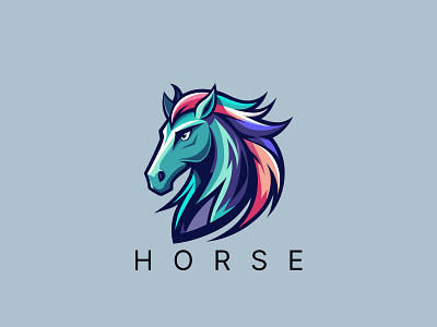 Horse Logo branding design graphic design horse horse graphic design horse logo horse logo design illustration logo typography ui unicorn unicorn graphic design unicorn logo design ux vector