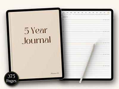 5 year journal 5 year 5 years journal daily planner digital journal digital planner digital planner undated goodnotes goodnotes planner ipad planner journal journaling monthly planner notability undated digital planner