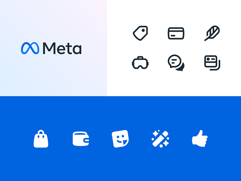 Meta Icons | Case Study ai app card chat facebook headset icon designer icon set iconography icons illustration ios likes meta newsfeed simple tag ui ux vr