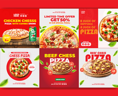 Pizza Social Media Ads design designtheory graphic design logo pizza post social media ads social media post