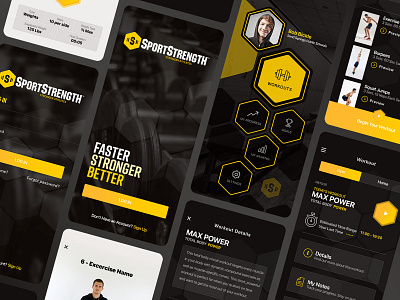 Sports Strength app gui mobile mobile ui ui ui design ux