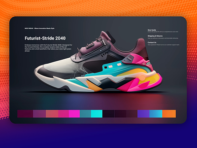 Futuristic Shoe Store branding clothing colorpallet design logo store ui uiux