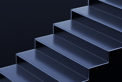 Stairs 3d animation balls blue c4d dark glass light motion motion graphics red refraction simulation stairs
