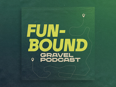 FUNBOUND Podcast Logo cycling gravel logo podcast spotify typography
