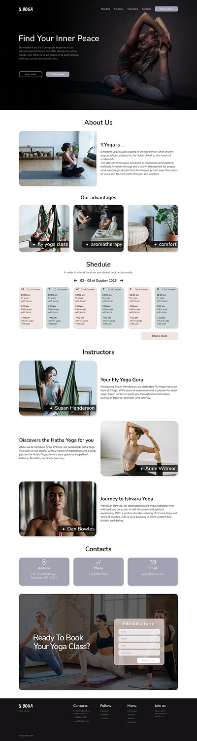 Yoga Studio - Fitness - Website Design branding design graphic design ui ux website