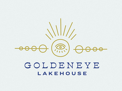 Golden Eye Lakehouse lakehouse logo real estate rental rental property typography