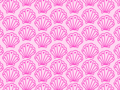 Seashell Pattern beach branding beach pattern branding illustration illustrator ocean branding ocean pattern pattern pattern design pink seashell seashell illustration seashell pattern
