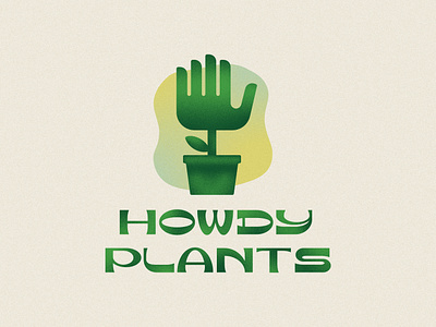 Howdy Plants garden logo plants typography