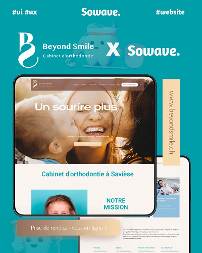 Beyond Smile x Sowave - Logo & Website project branding dentist freelanceweb graphic design logo ui website
