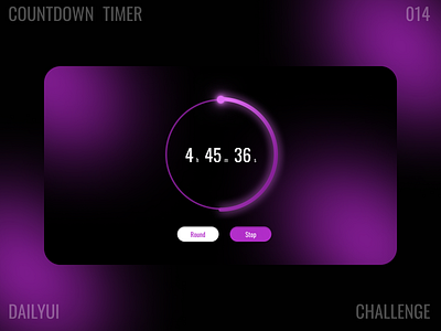 Countdown Timer / #DailyUI Day 14 challenge countdown timer dayliui design figma ui