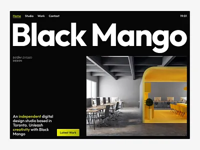 Landing Page : Design Studio digital fluid typography hero section landing page studio typography ui ui design ux ux design web design