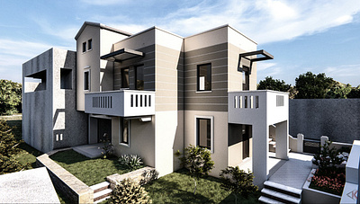 Residential construction in Chios, Greece 3d design 3d render architecture modern construction