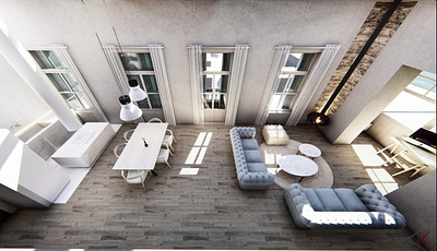 Residential restoration and interior design in Piraeus, Greece 3d design 3d render architecture interior design