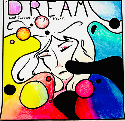 Dream ~ and forever hold your peace black ink paper pencil