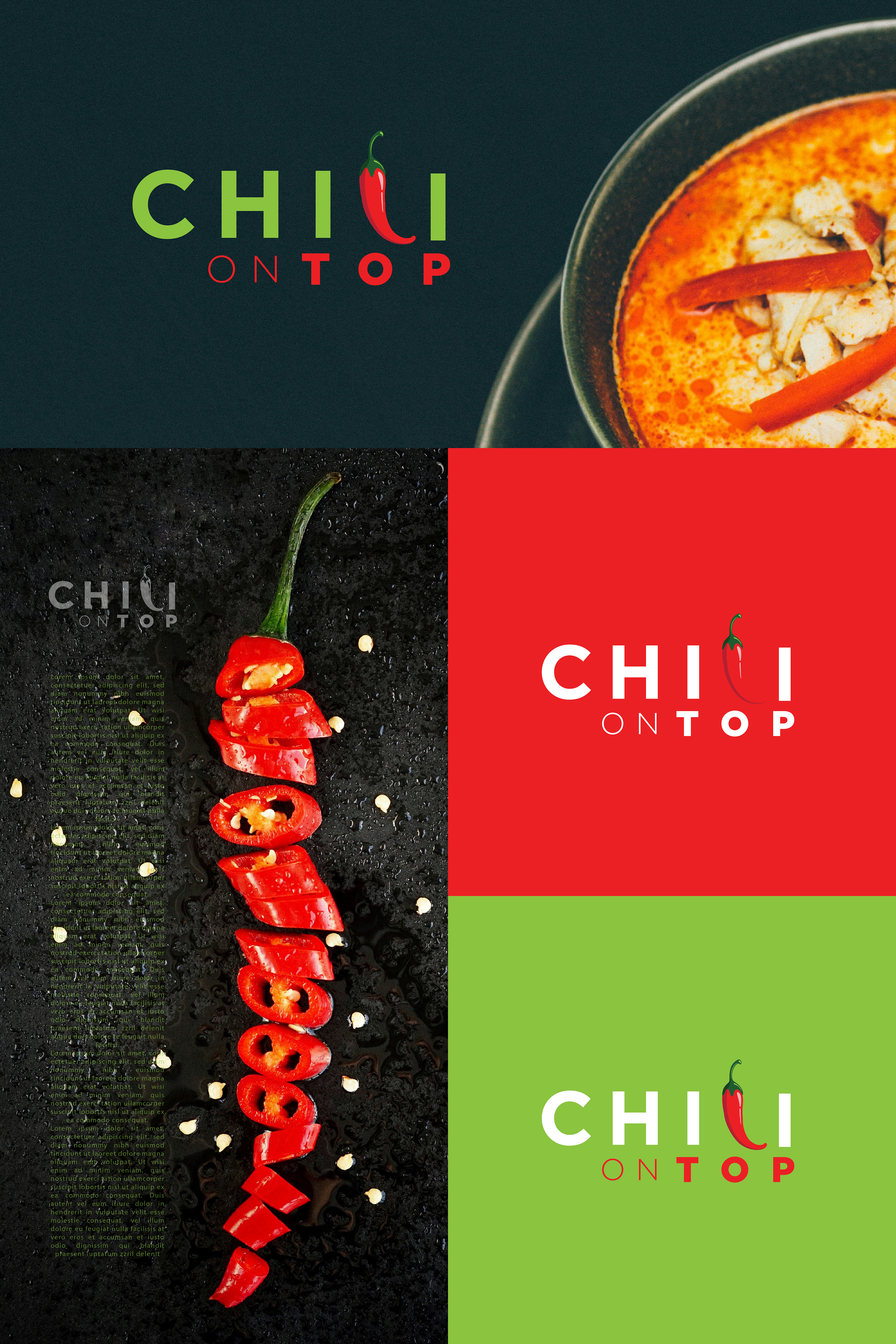 CHILI ON TOP LOGO brandidentity branding corporateidentity graphicdesign identitydesign logodesign logodesigner logofolio logoinspiration logoinspo pixiirodesign visualidentity