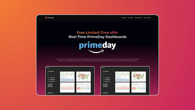 Bispoke: PrimeDay Landing Page animation design landing page ui ui design web development webflow