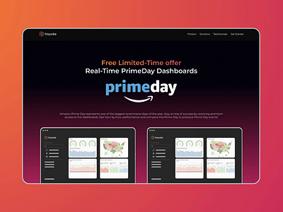 Bispoke: PrimeDay Landing Page animation design landing page ui ui design web development webflow