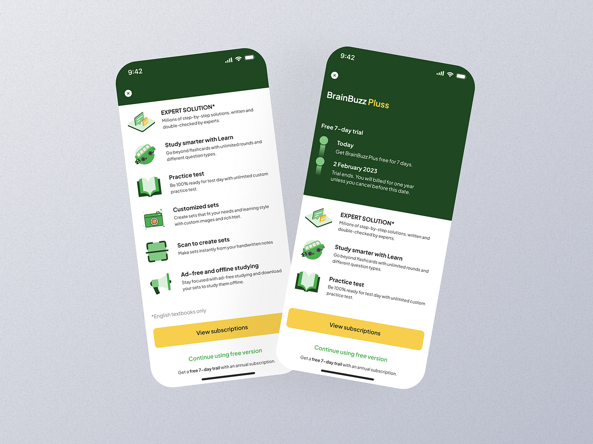 Subscription UI designs, themes, templates and downloadable graphic ...