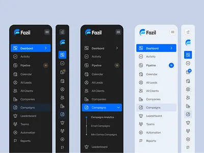 Dashboard Sidebar Menu - Lead Management & CRM crm crm dahboard crm sidebar dark dark menu dashboard design dashboard menu light light menu menu design sidebar sidebar menu sidebar menu design