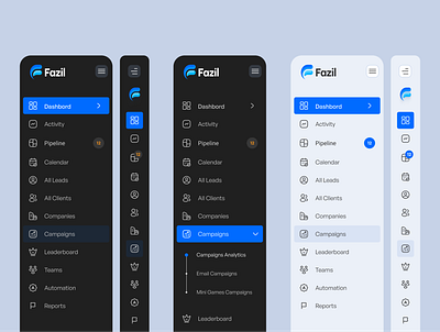 Dashboard Sidebar Menu - Lead Management & CRM crm crm dahboard crm sidebar dark dark menu dashboard design dashboard menu light light menu menu design sidebar sidebar menu sidebar menu design