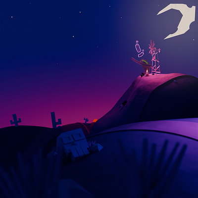 Midnight 3d 3d design blender design digital art illustration midnight stylized