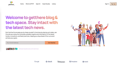 Blog Landing Page: reactJS, frontend UI. 3d animations branding gradients graphic design illustrations logo reactjs ui