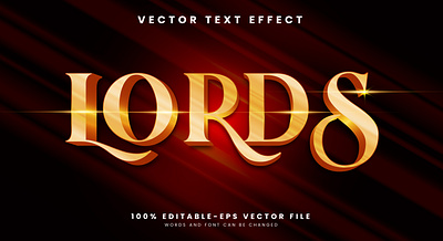 Lords 3d editable text style Template glamourous