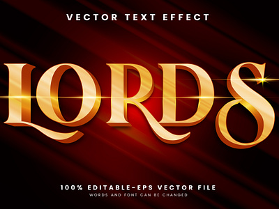 Lords 3d editable text style Template glamourous