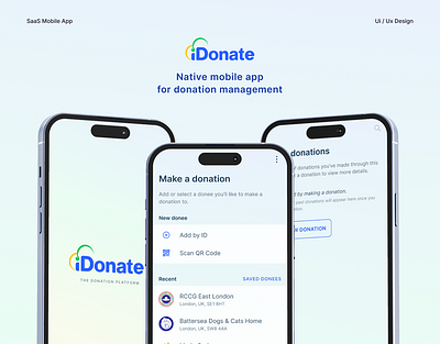 iDonate | SaaS Mobile App for Donors case study donation donation app saas saas mobile app uiux