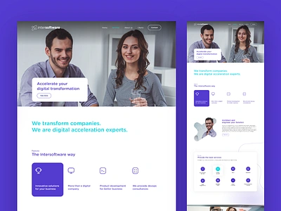 Intersoftware website colorfull design ui uidesign ux uxdesign website