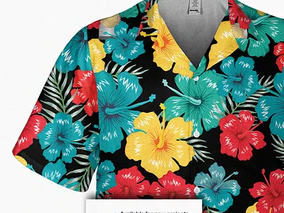 Tropical Floral Hawaiian aloha hawaiian hibiscus flower summer shirt summer vibe tropical floral